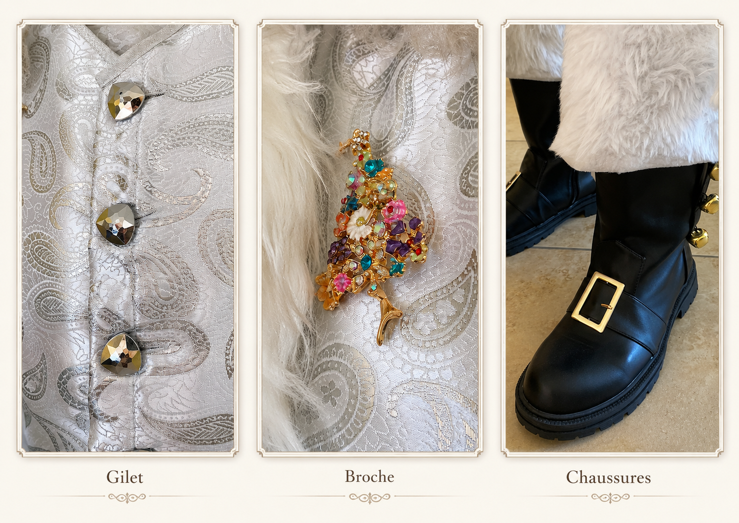 Décor féerique du Père Noël Blanc